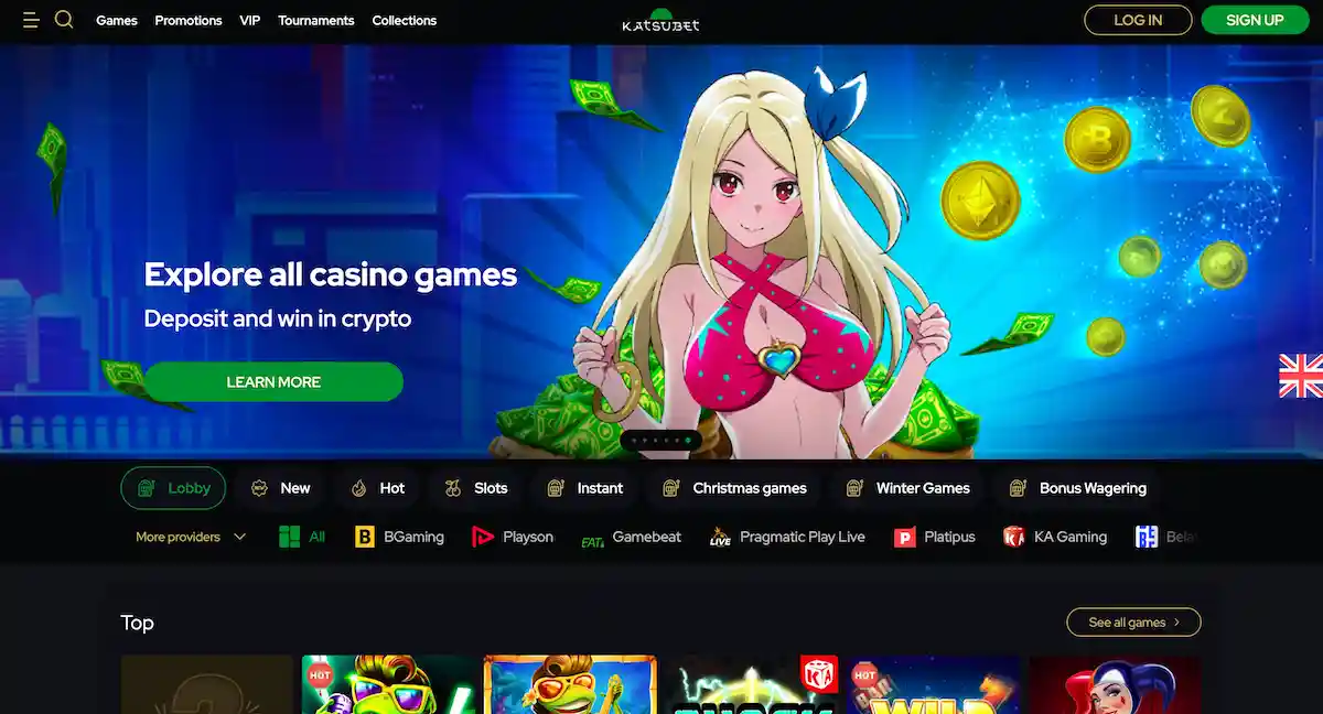 Katsubet Casino Website Screenshot